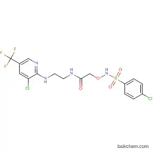Molecular Structure of 306977-19-5 (2-(([(4-CHLOROPHENYL)SULFONYL]AMINO)OXY)-N-(2-([3-CHLORO-5-(TRIFLUOROMETHYL)-2-PYRIDINYL]AMINO)ETHYL)ACETAMIDE)