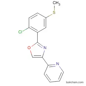 Molecular Structure of 502422-48-2 (Pyridine, 2-[2-[2-chloro-5-(methylthio)phenyl]-4-oxazolyl]-)