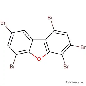 Molecular Structure of 617708-11-9 (Dibenzofuran, 1,3,4,6,8-pentabromo-)