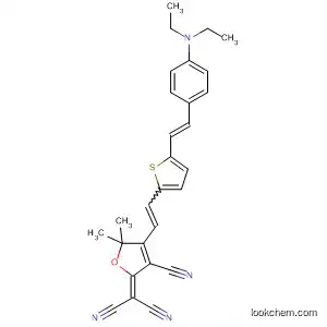Molecular Structure of 729612-75-3 (Propanedinitrile,
[3-cyano-4-[(1E)-2-[5-[(1E)-2-[4-(diethylamino)phenyl]ethenyl]-2-thienyl]
ethenyl]-5,5-dimethyl-2(5H)-furanylidene]-)