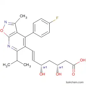 Molecular Structure of 781605-48-9 (6-Heptenoic acid,
7-[4-(4-fluorophenyl)-3-methyl-6-(1-methylethyl)isoxazolo[5,4-b]pyridin-5
-yl]-3,5-dihydroxy-, (3R,5S,6E)-rel-)