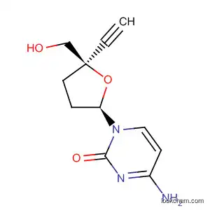 Molecular Structure of 781659-01-6 (2(1H)-Pyrimidinone,
4-amino-1-[(2R,5R)-5-ethynyltetrahydro-5-(hydroxymethyl)-2-furanyl]-)