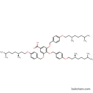 Molecular Structure of 861890-96-2 (Benzoic acid, 3,4,5-tris[[4-[[(3S)-3,7-dimethyloctyl]oxy]phenyl]methoxy]-)