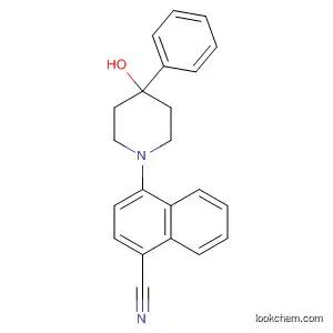 Molecular Structure of 870889-06-8 (1-Naphthalenecarbonitrile, 4-(4-hydroxy-4-phenyl-1-piperidinyl)-)
