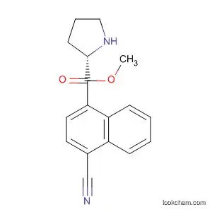 Molecular Structure of 870889-33-1 (L-Proline, 1-(4-cyano-1-naphthalenyl)-, methyl ester)