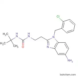 Molecular Structure of 872590-07-3 (Urea,
N-[2-[5-amino-1-[(2-chlorophenyl)methyl]-1H-benzimidazol-2-yl]ethyl]-N'
-(1,1-dimethylethyl)-)