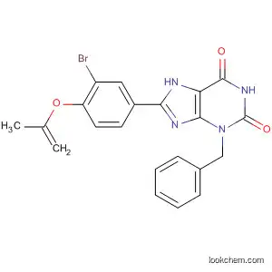 Molecular Structure of 873208-76-5 (1H-Purine-2,6-dione,
8-[3-bromo-4-(2-propenyloxy)phenyl]-3,7-dihydro-3-(phenylmethyl)-)