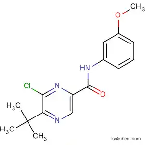 Molecular Structure of 879131-34-7 (Pyrazinecarboxamide,
6-chloro-5-(1,1-dimethylethyl)-N-(3-methoxyphenyl)-)