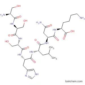 Molecular Structure of 883904-27-6 (L-Lysine, L-seryl-L-seryl-L-seryl-L-histidyl-L-leucyl-L-asparaginyl-)