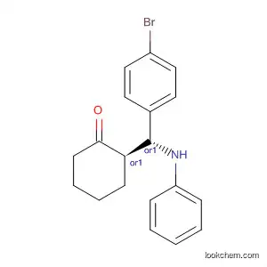 Molecular Structure of 898540-60-8 (Cyclohexanone, 2-[(R)-(4-bromophenyl)(phenylamino)methyl]-, (2R)-rel-)