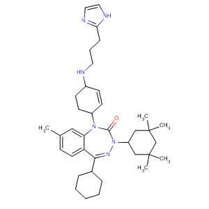 2H-1,3,4-Benzotriazepin-2-one,
5-cyclohexyl-1,3-dihydro-1-[4-[[3-(1H-imidazol-2-yl)propyl]amino]phenyl]
-8-methyl-3-(3,3,5,5-tetramethylcyclohexyl)-