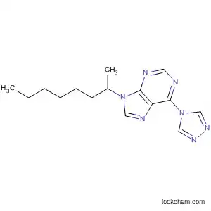 Molecular Structure of 916976-55-1 (9H-Purine, 9-(1-methylheptyl)-6-(4H-1,2,4-triazol-4-yl)-)