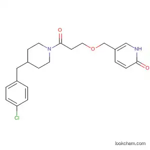 Molecular Structure of 917755-03-4 (2(1H)-Pyridinone,
5-[[3-[4-[(4-chlorophenyl)methyl]-1-piperidinyl]-3-oxopropoxy]methyl]-)