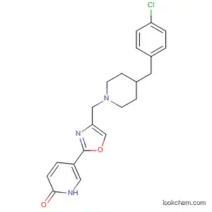 Molecular Structure of 917755-05-6 (2(1H)-Pyridinone,
5-[4-[[4-[(4-chlorophenyl)methyl]-1-piperidinyl]methyl]-2-oxazolyl]-)