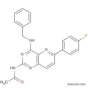Molecular Structure of 917757-73-4 (Acetamide,
N-[6-(4-fluorophenyl)-4-[(phenylmethyl)amino]pyrido[3,2-d]pyrimidin-2-yl
]-)