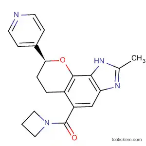 Molecular Structure of 917962-68-6 (Methanone,
1-azetidinyl[(8S)-1,6,7,8-tetrahydro-2-methyl-8-(4-pyridinyl)pyrano[2,3-e
]benzimidazol-5-yl]-)