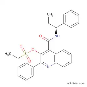 Ethanesulfonic acid,
2-phenyl-4-[[[(1S)-1-phenylpropyl]amino]carbonyl]-3-quinolinyl ester