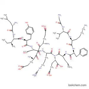 Molecular Structure of 918137-64-1 (L-Glutamic acid,
L-leucyl-L-isoleucyl-L-tyrosyl-L-a-glutamyl-L-a-glutamyl-L-threonyl-L-arginyl
glycyl-L-valyl-L-lysyl-L-phenylalanyl-L-leucyl-)