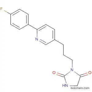 Molecular Structure of 918145-72-9 (2,4-Imidazolidinedione, 3-[3-[6-(4-fluorophenyl)-3-pyridinyl]propyl]-)