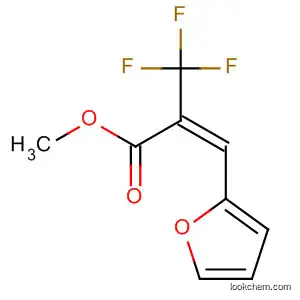 Molecular Structure of 918307-40-1 (2-Propenoic acid, 3-(2-furanyl)-2-(trifluoromethyl)-, methyl ester, (2E)-)
