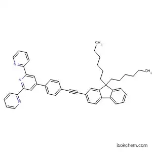 Molecular Structure of 918307-45-6 (2,2':6',2''-Terpyridine,
4'-[4-[2-(9,9-dihexyl-9H-fluoren-2-yl)ethynyl]phenyl]-)