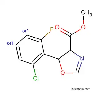 Molecular Structure of 918307-98-9 (4-Oxazolecarboxylic acid, 5-(2-chloro-6-fluorophenyl)-4,5-dihydro-,
methyl ester, (4R,5S)-rel-)