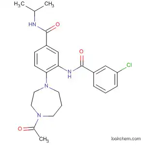 Molecular Structure of 918308-31-3 (Benzamide,
4-(4-acetylhexahydro-1H-1,4-diazepin-1-yl)-3-[(3-chlorobenzoyl)amino]-
N-(1-methylethyl)-)