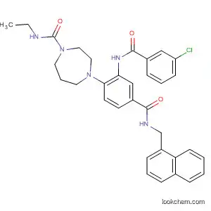 Molecular Structure of 918308-39-1 (1H-1,4-Diazepine-1-carboxamide,
4-[2-[(3-chlorobenzoyl)amino]-4-[[(1-naphthalenylmethyl)amino]carbonyl]
phenyl]-N-ethylhexahydro-)