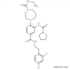 Molecular Structure of 918308-41-5 (1H-1,4-Diazepine-1-carboxamide,
4-[2-[(cyclopentylcarbonyl)amino]-4-[[[2-(2,4-dichlorophenyl)ethyl]amino]
carbonyl]phenyl]-N-ethylhexahydro-)