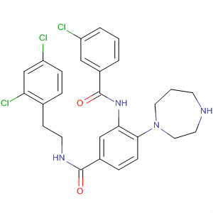 Benzamide,  3-[(3-chlorobenzoyl)amino]-N-[2-(2,4-dichlorophenyl)ethyl]-4-(hexahydro  -1H-1,4-diazepin-1-yl)-