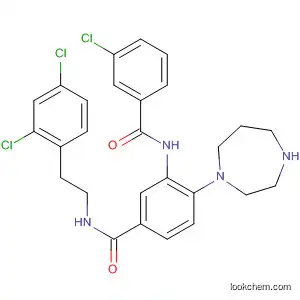 Molecular Structure of 918308-52-8 (Benzamide,
3-[(3-chlorobenzoyl)amino]-N-[2-(2,4-dichlorophenyl)ethyl]-4-(hexahydro
-1H-1,4-diazepin-1-yl)-)