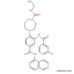 Molecular Structure of 918308-64-2 (1H-1,4-Diazepine-1-carboxamide,
4-[2-[(3-chlorobenzoyl)amino]-4-[(5-isoquinolinylamino)carbonyl]phenyl]-
N-ethylhexahydro-)