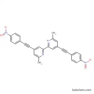 Molecular Structure of 918309-98-5 (2,2'-Bipyridine, 6,6'-dimethyl-4,4'-bis[2-(4-nitrophenyl)ethynyl]-)