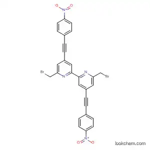 Molecular Structure of 918309-99-6 (2,2'-Bipyridine, 6,6'-bis(bromomethyl)-4,4'-bis[2-(4-nitrophenyl)ethynyl]-)