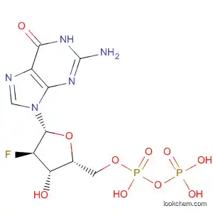 Molecular Structure of 918410-48-7 (Guanosine 5'-(trihydrogen diphosphate), 2'-deoxy-2'-fluoro-)