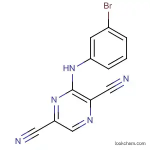 Molecular Structure of 918410-49-8 (2,5-Pyrazinedicarbonitrile, 3-[(3-bromophenyl)amino]-)