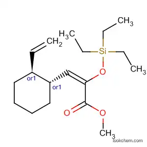 Molecular Structure of 918410-73-8 (2-Propenoic acid, 3-[(1R,2S)-2-ethenylcyclohexyl]-2-[(triethylsilyl)oxy]-,
methyl ester, (2E)-rel-)