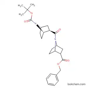Molecular Structure of 918411-98-0 (7-Azabicyclo[2.2.1]heptane-2-carboxylic acid,
7-[[(1R,2R,4S)-7-[(1,1-dimethylethoxy)carbonyl]-7-azabicyclo[2.2.1]hept
-2-yl]carbonyl]-, phenylmethyl ester, (1R,2R,4S)-)