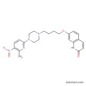 Molecular Structure of 918531-15-4 (2(1H)-Quinolinone,
3,4-dihydro-7-[4-[4-(6-methyl-5-nitro-2-pyridinyl)-1-piperazinyl]butoxy]-)