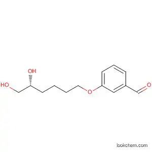 Molecular Structure of 918531-62-1 (Benzaldehyde, 3-[[(5R)-5,6-dihydroxyhexyl]oxy]-)