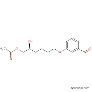 Molecular Structure of 918531-66-5 (Benzaldehyde, 3-[[(5S)-6-(acetyloxy)-5-hydroxyhexyl]oxy]-)