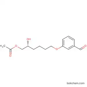 Molecular Structure of 918531-67-6 (Benzaldehyde, 3-[[(5R)-6-(acetyloxy)-5-hydroxyhexyl]oxy]-)