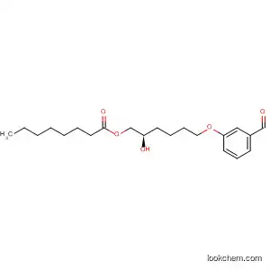 Molecular Structure of 918531-73-4 (Octanoic acid, (2R)-6-(3-formylphenoxy)-2-hydroxyhexyl ester)