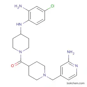 Molecular Structure of 918531-94-9 (Methanone,
[4-[(2-amino-4-chlorophenyl)amino]-1-piperidinyl][1-[(2-amino-4-pyridin
yl)methyl]-4-piperidinyl]-)
