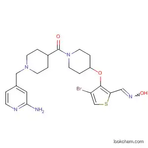 Molecular Structure of 918532-03-3 (2-Thiophenecarboxaldehyde,
3-[[1-[[1-[(2-amino-4-pyridinyl)methyl]-4-piperidinyl]carbonyl]-4-piperidin
yl]oxy]-4-bromo-, oxime)