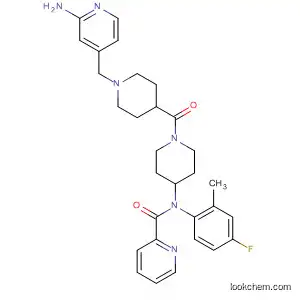 Molecular Structure of 918532-11-3 (2-Pyridinecarboxamide,
N-[1-[[1-[(2-amino-4-pyridinyl)methyl]-4-piperidinyl]carbonyl]-4-piperidin
yl]-N-(4-fluoro-2-methylphenyl)-)