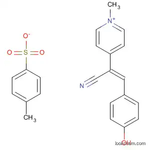 Molecular Structure of 918648-67-6 (Pyridinium, 4-[(1Z)-1-cyano-2-(4-hydroxyphenyl)ethenyl]-1-methyl-,
4-methylbenzenesulfonate (1:1))