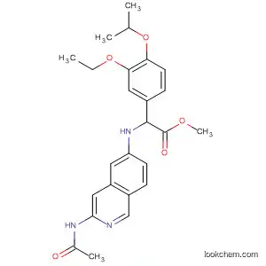 Molecular Structure of 918811-45-7 (Benzeneacetic acid,
a-[[3-(acetylamino)-6-isoquinolinyl]amino]-3-ethoxy-4-(1-methylethoxy)-,
methyl ester)