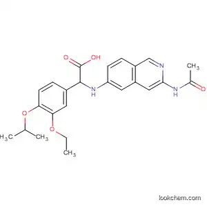 Molecular Structure of 918811-46-8 (Benzeneacetic acid,
a-[[3-(acetylamino)-6-isoquinolinyl]amino]-3-ethoxy-4-(1-methylethoxy)-)