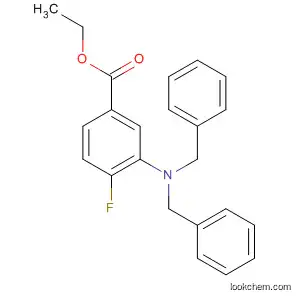 Molecular Structure of 918811-73-1 (Benzoic acid, 3-[bis(phenylmethyl)amino]-4-fluoro-, ethyl ester)